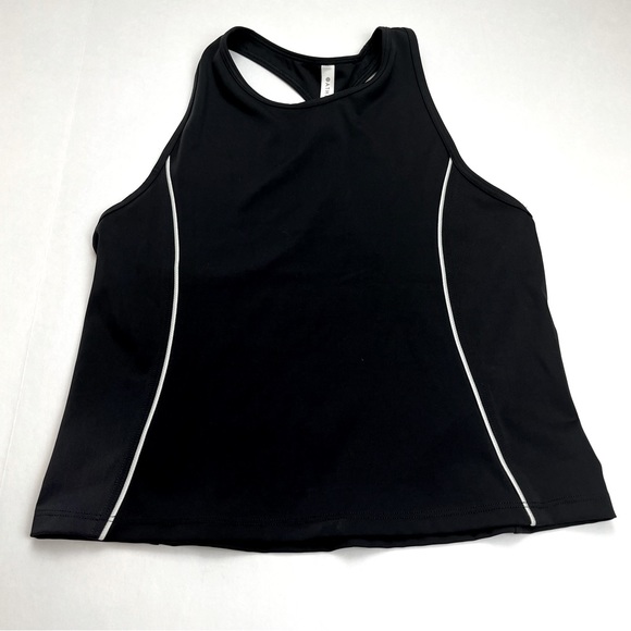 Athleta Tops - Athleta Lightning Tank Womens Size‎ Small Black Cropped Athletic Top Fitness Gym